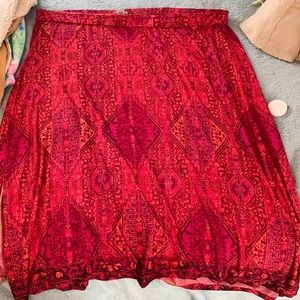 Red patterned skirt from Catherine’s size 4x